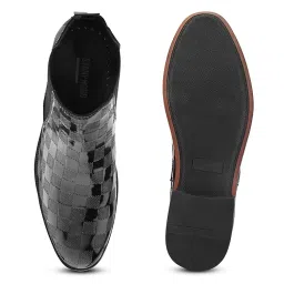 stanphord Men's Checkmate Black Boots 7_UK (TPFL 25001) image 2