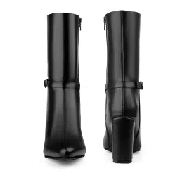 bxxy Elegant Women's Mid-Calf Office, Winter Outings, and All Occasion Wear Boots with 9 CM Block Heel image 2