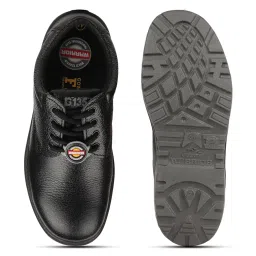 liberty Warrior 7198-319 STA Safety Shoes for Men, Genuine Leather, Double Density PU Sole, Light Weight, Steel Toe, Black, Sizes-6UK-10UK image 5