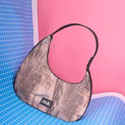 zouk Small Shoulder Bag | Vegan Leather Evening Bag for Women with Shoulder Strap, Zip Closure & Water-Resistant Lining | Stylish Handcrafted Purse | image 1