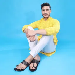 countless steps Kolhapuri chappal for men| kolhapuri slippers for men| kolapuri chapal men| leather slippers for men| leather chappal for men-F-PARENT A13 image 3