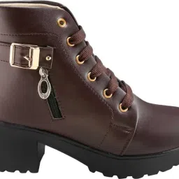 toshina shoes king Women's Ankle Length Block Heel Stylish Fashionable Boots For Women image 1