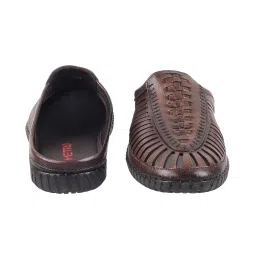 metro Men Ethnicwear Leather Slip-on image 4