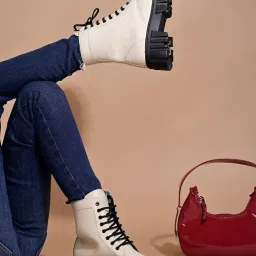 shoetopia Women Lace-Up Boots image 1