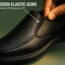 kraasa ZOVO Premium Vegan Leather Men's Formal Shoe | Slip On Shoes | Soft Cushioned Insole |Arch Support, Business Casual, Office Wear Shoes image 1
