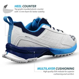 DSC Jaffa 22 Cricket Shoes for Men and Boys Uk-10 White-Navy image 1