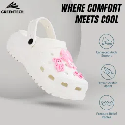 greentech breathe easy Greentech Casual Charms Jumbo Clogs for Women I Cushioned Footbed I Extra Soft Padded Foam I Slip on Sandals I Perfect for Rainy Season I Fashion I Waterproof I Comfortable image 3