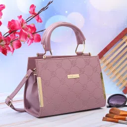 ross brown Synthetic Leather Women Satchel Bag | Ladies Purse Handbag | Women bags -Mini image 4