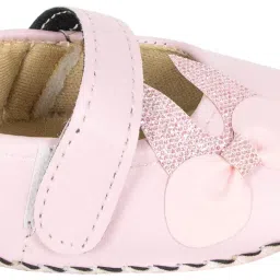 neska moda Baby Girls Synthetic Leather Hook & Loop Loafer Booties/Shoes For 6 To 12 Months -BT908 image 1