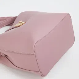 max Women Textured Sling Bag with Scarf Detail (Pink_FS) image 4