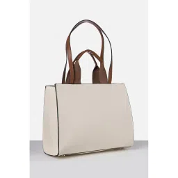 van heusen Women's Tote Bag| Brown Contrast Lining | Fits Upto 13 Inch Laptop | Office Bag for Work image 2