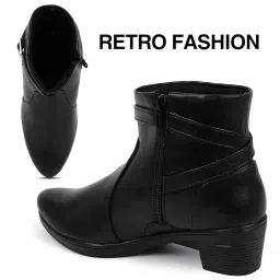 trase Women's Boots | Faux Leather, Trendy, Comfortable, Zipper Boots for Casual, Outdoor and Holiday Outings image 3