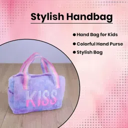 wishkey Cute Small Hand Bag for Kids, Waterproof Sequin Printed Designer Purse with Both Sides Handles, Stylish Bag for Girls Accessories, Colorful Hand Purse for Kids (Pack of 1) image 2