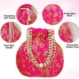 trendifly Return Gift Potli bag for women bulk wholesale embroidery wedding bridal batua purse for guest gifting image 2