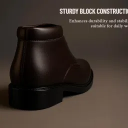 kraasa Wingtip Premium PU Lace Up Men's Formal Shoe | Dress Shoes | Soft Cushioned Insole | Arch Support, Business Casual, Office Wear Shoes image 3