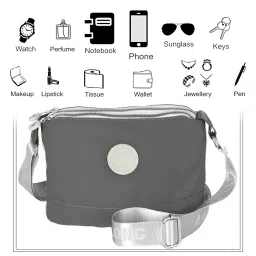 storite Women's Small Nylon Lightweight Crossbody Shoulder & fashionable Sling Bag,Purses with removable Adjustable Strap gift for women (26 x 18 x 8 cm) image 3