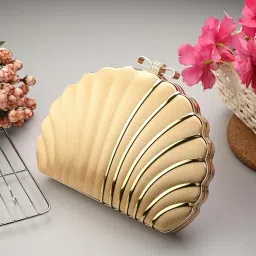 tooba Women's Synthetic Handicraft Beautiful Bling Box Clutch Bag for Wedding, Banquet, Gift Family, & Friends image 1