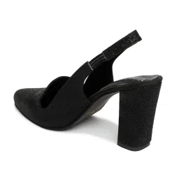 marc loire Women's High Heel Pump Shoes Pointy Toe Stilettos, Black - 2 UK image 2