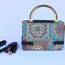bagiotude Fashionable Women's Vegan Leather Beautiful Printed Sling Bag | Spacious and Stylish Shoulder Bag with Adjustable Strap for Women and Girls (Size: LxWxH-19x13x8 CM) image 4