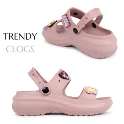 trase Clogs Double Strap for Women | Adjustable Back Strap Stylish Women Clogs | Comfortable, Light Weight Stylish Clogs | Anti-Skid | Waterproof & Everyday Use Mules for Women image 3