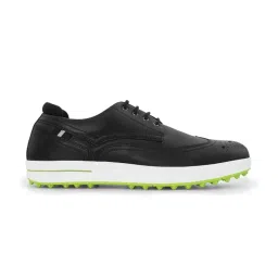 viper golf VIPERGOLF Men's Tour Pro MD Spikeless Golf Shoes - Black/White/Green image 1