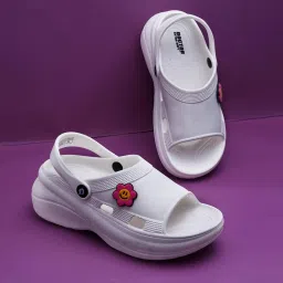 doctor extra soft Women's Classic Smiley Charm Clogs/Sandals with Adjustable Back Strap for Adult| Comfortable & Lightweight | Stylish & Anti-Skid| Casual Waterproof Everyday Mules Girls Ladies D-539 image 2