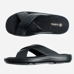 la marca Zen X Strap Sandal |Casual Footwear|Casual Look |Handcrafted |Leather |Sandals for Mens- Cushioned Footbed |EVA Sole (Black_6) image 3