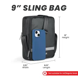 CRALOFT Premium Sling Bag for Men and Women, Small Passport Travel Bag with Water-resistant, and Small Sling Bag (Black) image 1