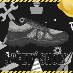 ratanic Mesh Steel Toe Industrial Safety Shoes for Man/Safety Shoes for Men Light Weight Construction, Outdoor 06 UK/India image 1