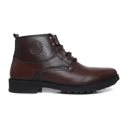 zoom shoes Zoom High Ankle Genuine Leather Shoes Boots for Men Formal Casual Branded A-4701 | Men's Ankle Boots With Laces | High Ankle Formal Shoes for Men Leather Boots Branded | 100% Pure Leather image 1
