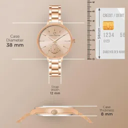 carlington Iconic Analog Watches for Women with Premium Stainless Steel Strap - CT 2038 image 2