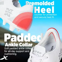 Vector X Fortune Football Shoe/Studs,Synthtic Leather Upper| Double Colored TPU Sole| Padded Footbed image 2