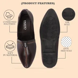 fausto Men's Wedding Party Evening Broad Feet Ethnic Slip On Juttis and Mojaris image 2