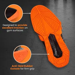 rxn Hercules Weightlifting Shoes for Men and Women - Weight Lifting Shoes for Powerlifting, Deadlifting & Crossfit - Strap and Lace-Up Gym Shoes - Non-Slip Olympic Lifting Shoes image 4