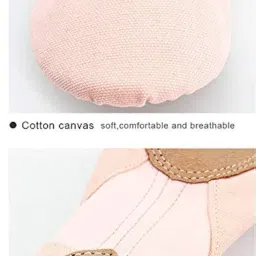 the dance bible Girl's Adult Stretch Mesh Soft Canvas Split Sole Ballet Dance Shoes image 4