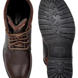 allen cooper Genuine Premium Leather Luxury Memory Foam High-Top Ankle Boots Shoes For Men(858|Brown|Size-6,7,8,9,10) image 4