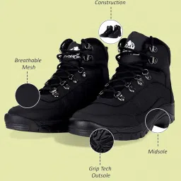 leo's fitness shoes Mens Antislip Hiking Boots For Mountaineering, Trekking & Other Outdoor Activities image 2