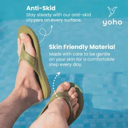 yoho Drizzle Soft Slippers for Men | Mild Acupressure | Lightweight image 2