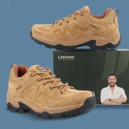 flyo by Lakhnai Vardaan Adventure Hiking & Trekking Shoes, Anti-Skid Rubber Sole image 1