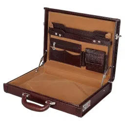 hyatt leather accessories 17 Inch Leather Briefcases for Men image 1