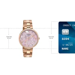 sonata Crisscross Quartz Pink Round Dial Women's Watch | Stainless Steel Material | Multi Color Band - SP80124WM01 image 5