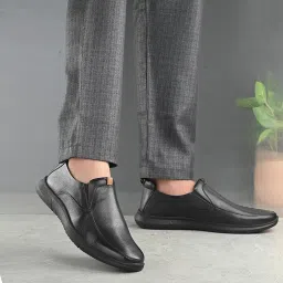 blue leather by centrino Genuine Leather Men's Formal Slip on Loafers |Comfort Trendy Non Lace-Up Design |Flexible Mocassins |Leather with Anti-Skid Sole |Perfect for Office Wear & Formal Dress (3997) image 1