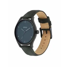 titan Workwear Green Dial Analog Leather Strap Watch for Men-NS1802NL02/NT1802NL02 image 3