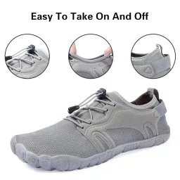 josaywin Water Shoes for Men Quick Dry Wide Toe Aqua Shoes Adjustable Barefoot Sock for Swim Beach River Pool Surf image 3