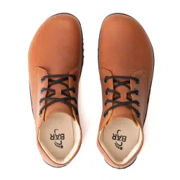 bär BaerShoes Urban Leder Executive Barefoot Shoes for Men & Women Profi Leather Shoes with Ergonomic Design & Natural Feel (Tan & Black) image 4