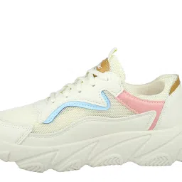 irsoe Comfortable and Latest Casuals Shoes|Sports Shoes Athletic |Walking Shoes for Girls (Cream) image 3