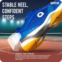 aivin Attract 2.0 Badminton Shoes | Badminton Shoes | Men Non Marking Shoes for Badminton | Anti Skid Breathable Sports Shoes image 3