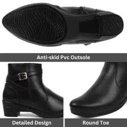 trase Women's Boots | Faux Leather, Trendy, Comfortable, Zipper Boots for Casual, Outdoor and Holiday Outings image 1