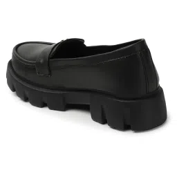 evoltar Women Chunky Loafer Moccasins Casual Chunky Sole Matte Finish Pull on Bow Shoes for Women image 4