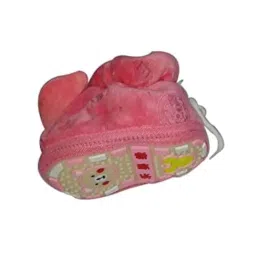 viyodhar New Born Baby Bootie Shoes With Anti-Skid for New Born Boys & Girls Printed Pink Booties image 2